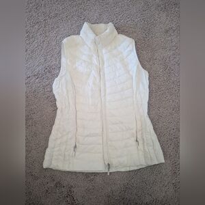 Women's White Quilted Vest